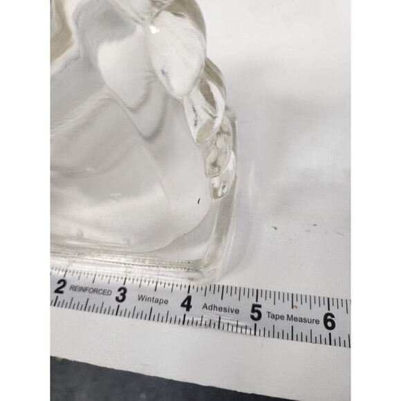 Vintage 1930s Clear Federal Pressed Glass Horse Head Stallion Book End - Picture 7 of 7